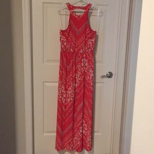 Red maxi dress
